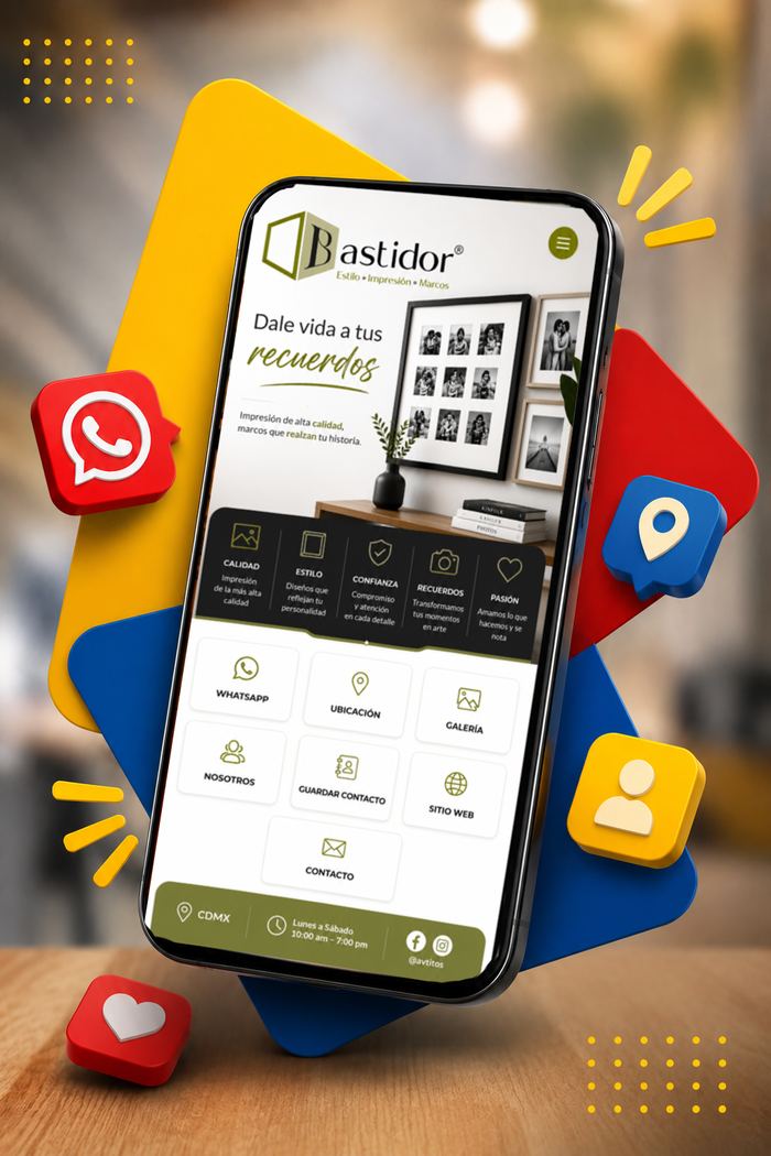 Ejemplo de tarjeta digital: Bastidor Estilo e Impresión